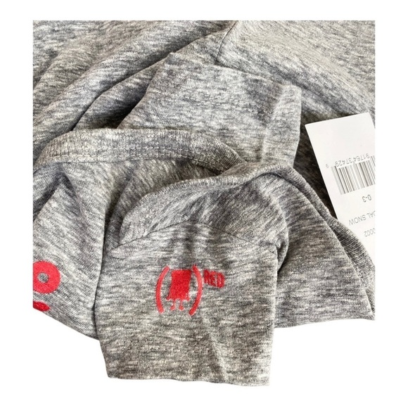 NEW Nickelodeon Baby Boys One Piece Gray Sailor Onsie Red Anchor Crotch Snaps - Picture 2 of 4